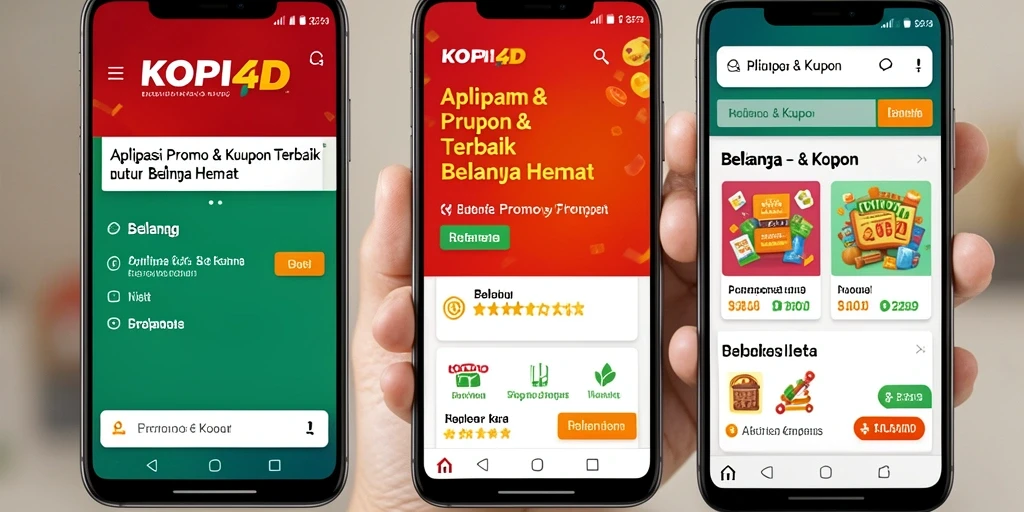 Tampilan antarmuka KOPI4D dengan berbagai pilihan kupon promosi.