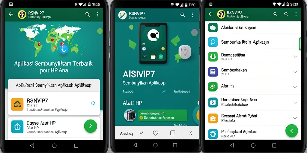 Tangkapan layar aplikasi RSNVIP7 yang menunjukkan antarmuka penyembunyian aplikasi.
